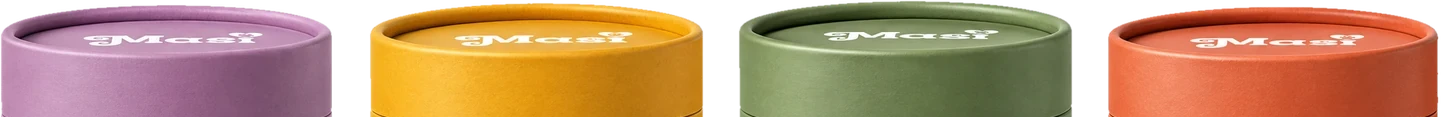 Las tapas de cuatro empaques Masi de colores: lo que viene